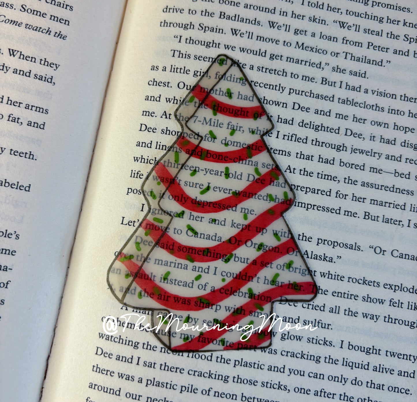 Christmas tree cake bookmark