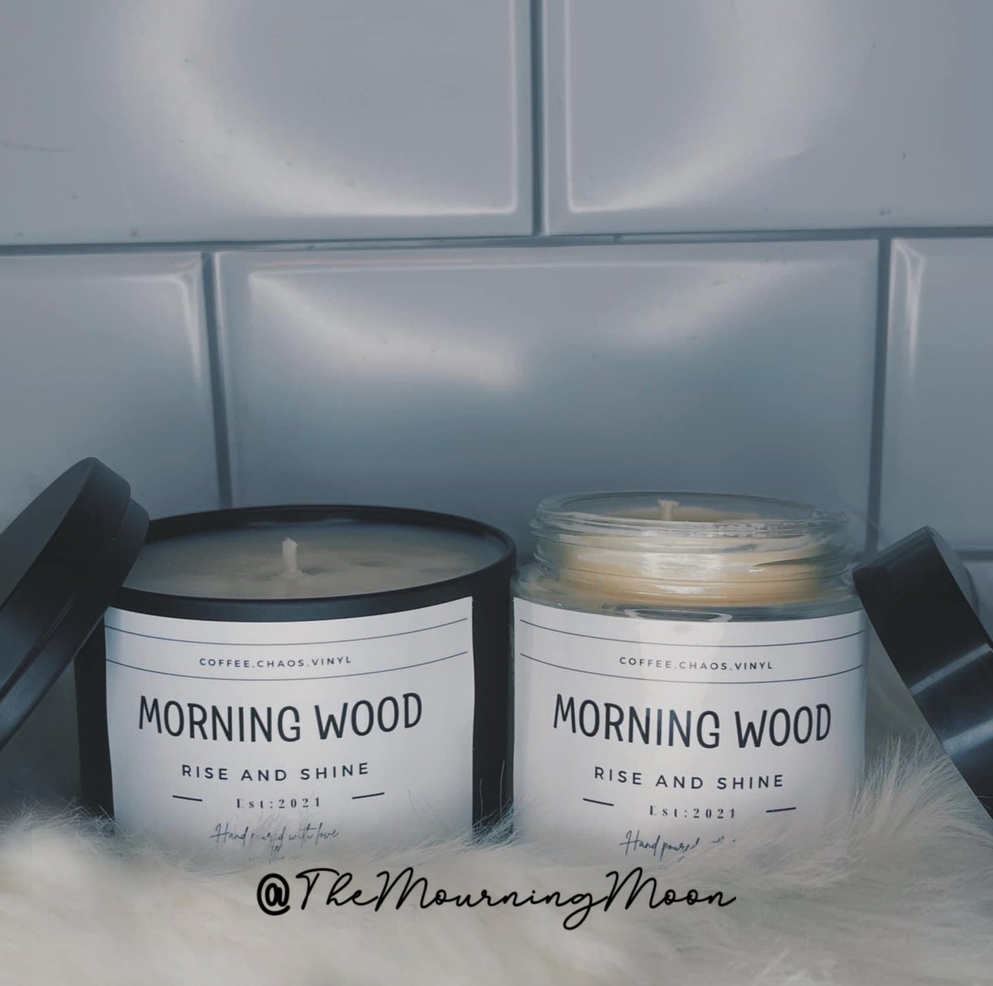 Morning wood candle