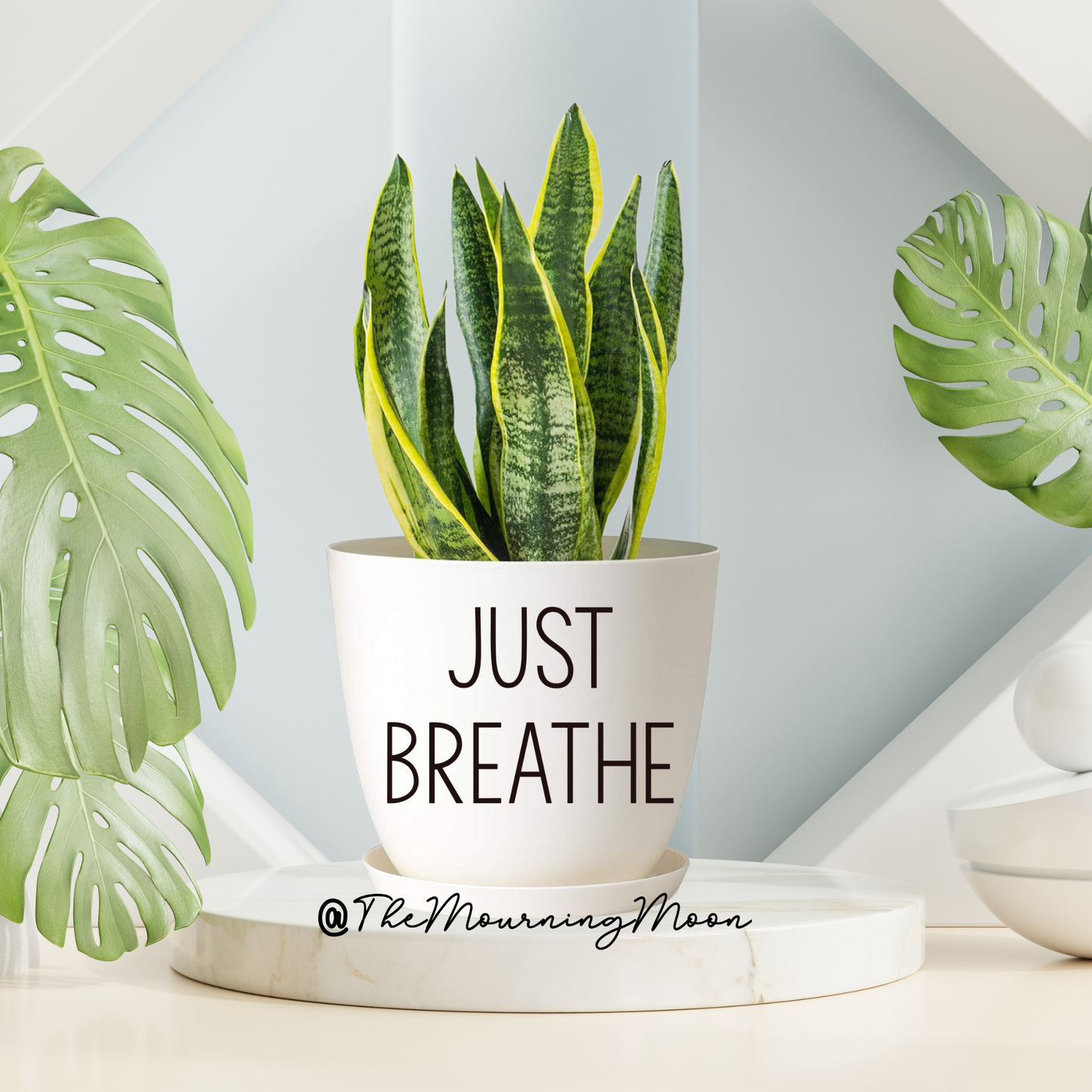 Just breathe plant pot