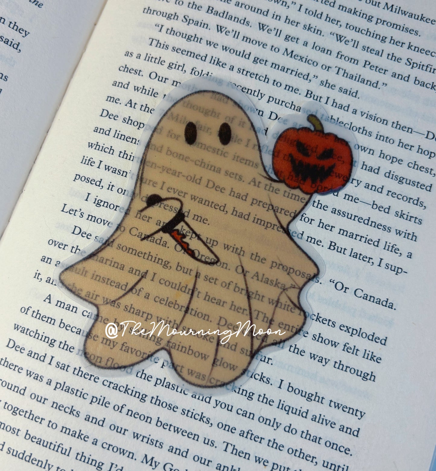 Vintage ghost bookmark