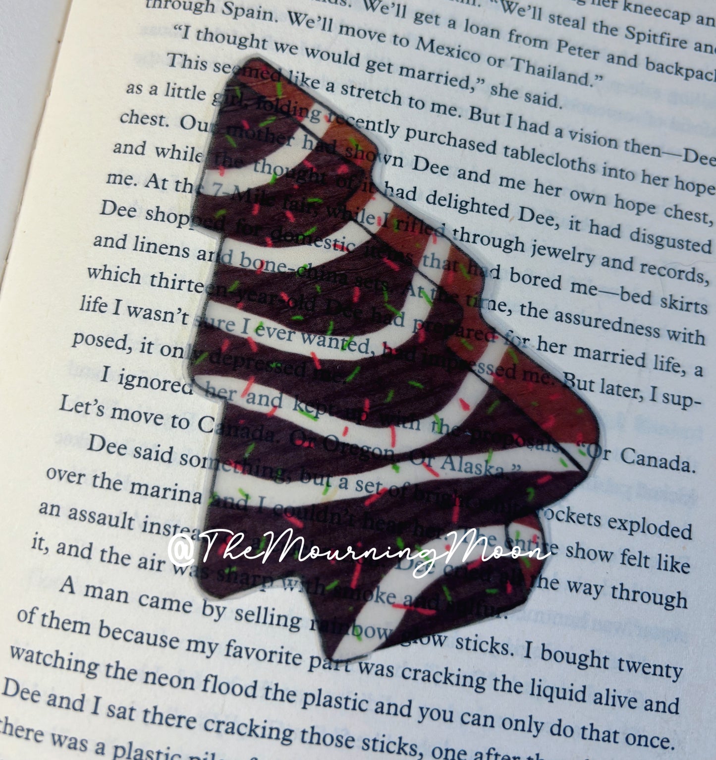 Christmas tree cake bookmark