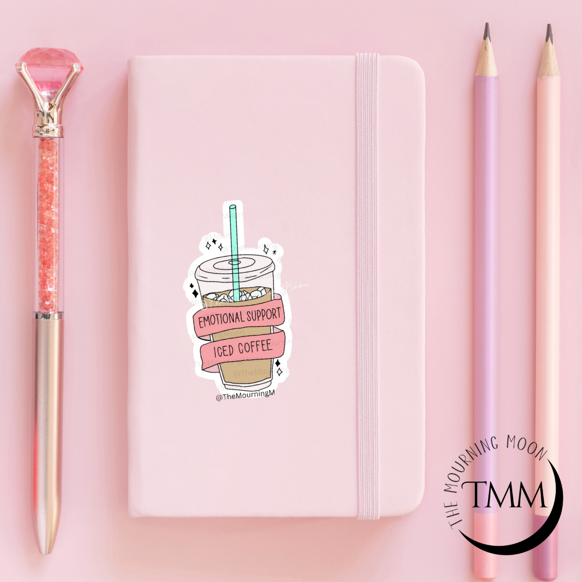 Emotional support iced coffee sticker