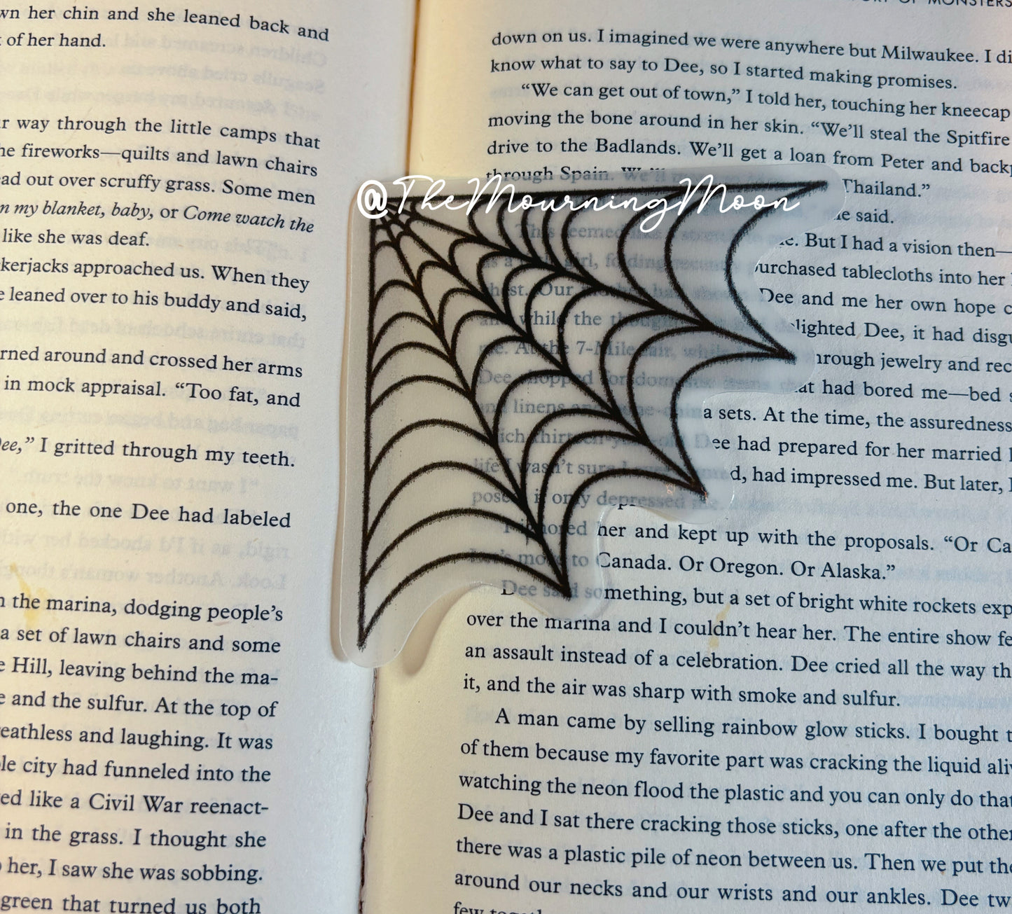 Spider web bookmark