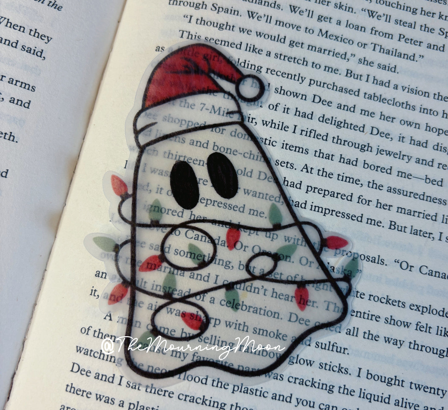 Christmas light ghost bookmark