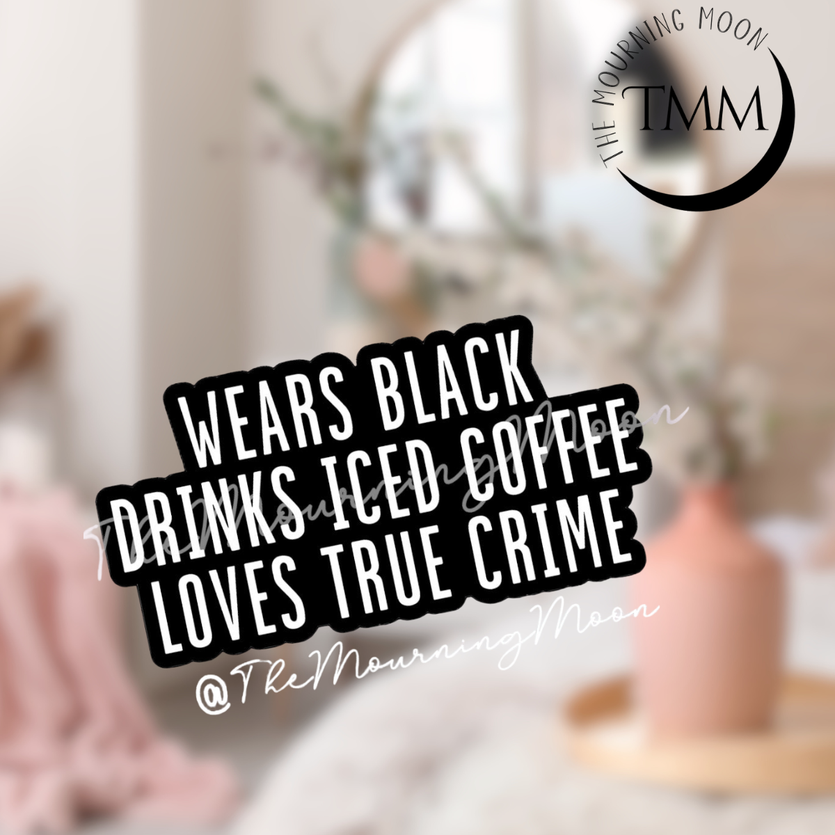 Wears black, drinks iced coffee sticker