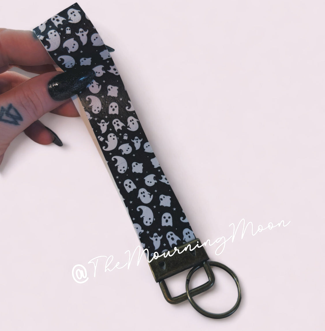 Ghosts faux leather wristlet