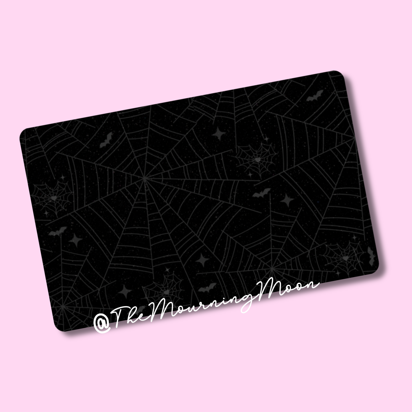 Gothic cobwebs credit card skin