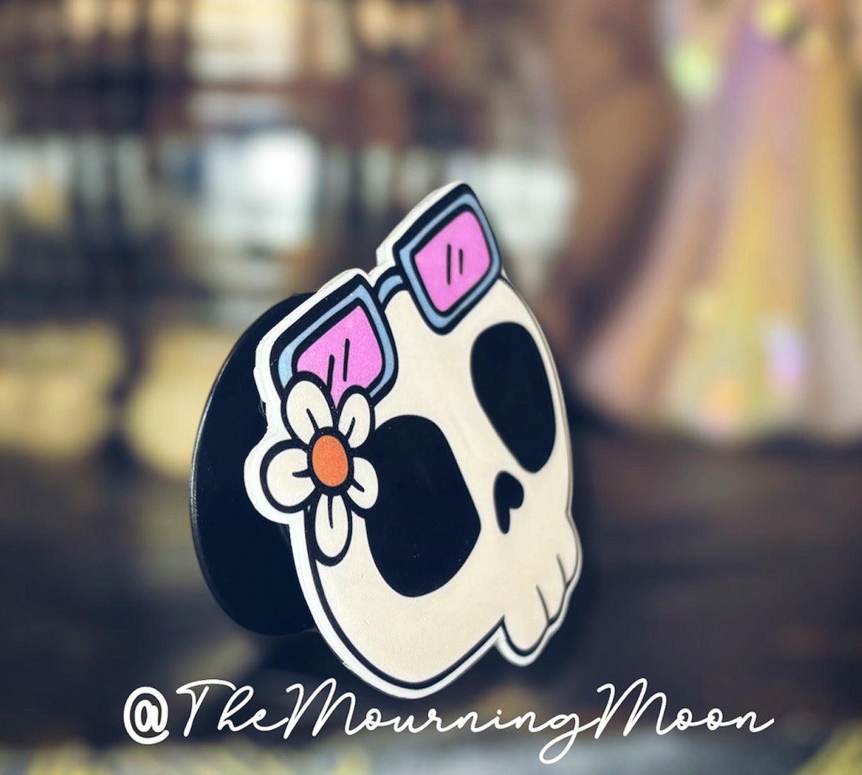 Cute skull phone grip