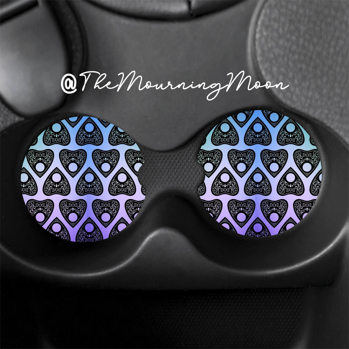 Pastel ouija car coasters