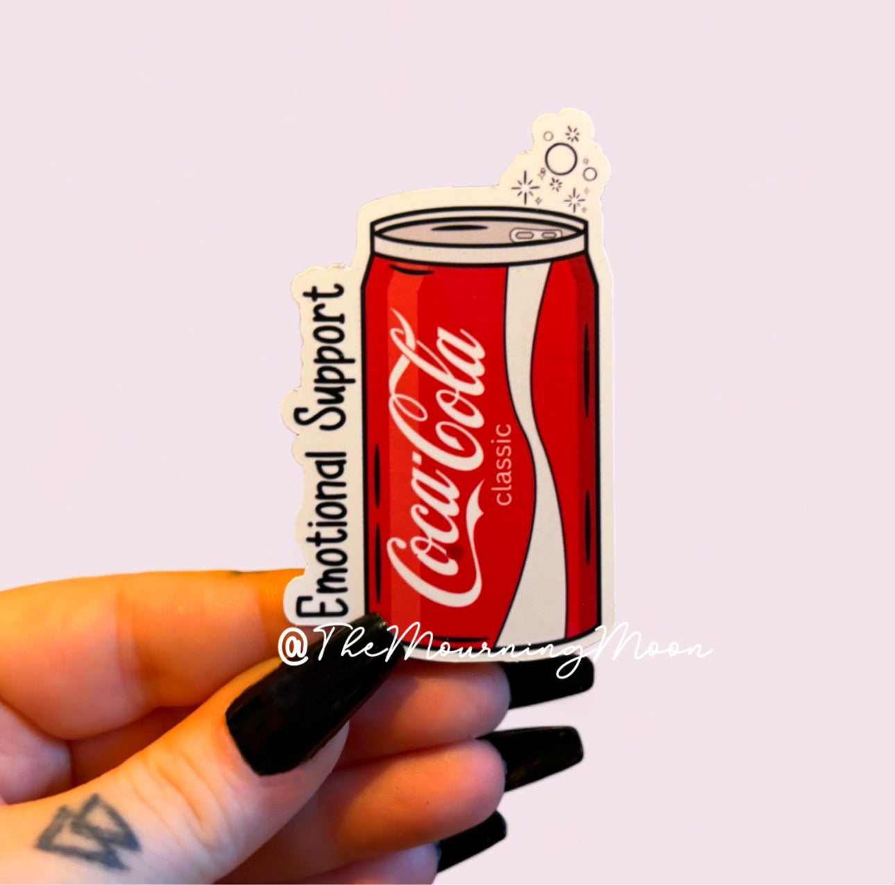 Emotional support coke sticker