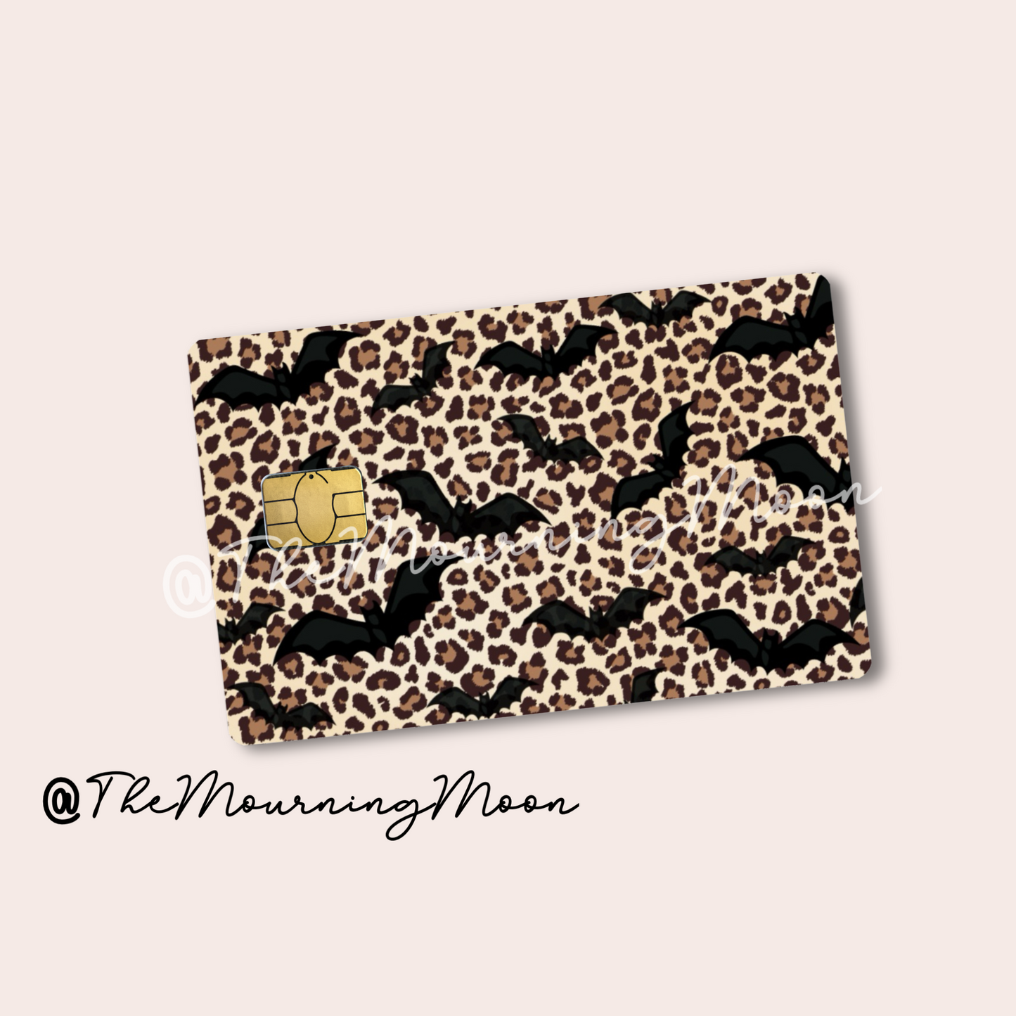 Leopard bat credit card skin
