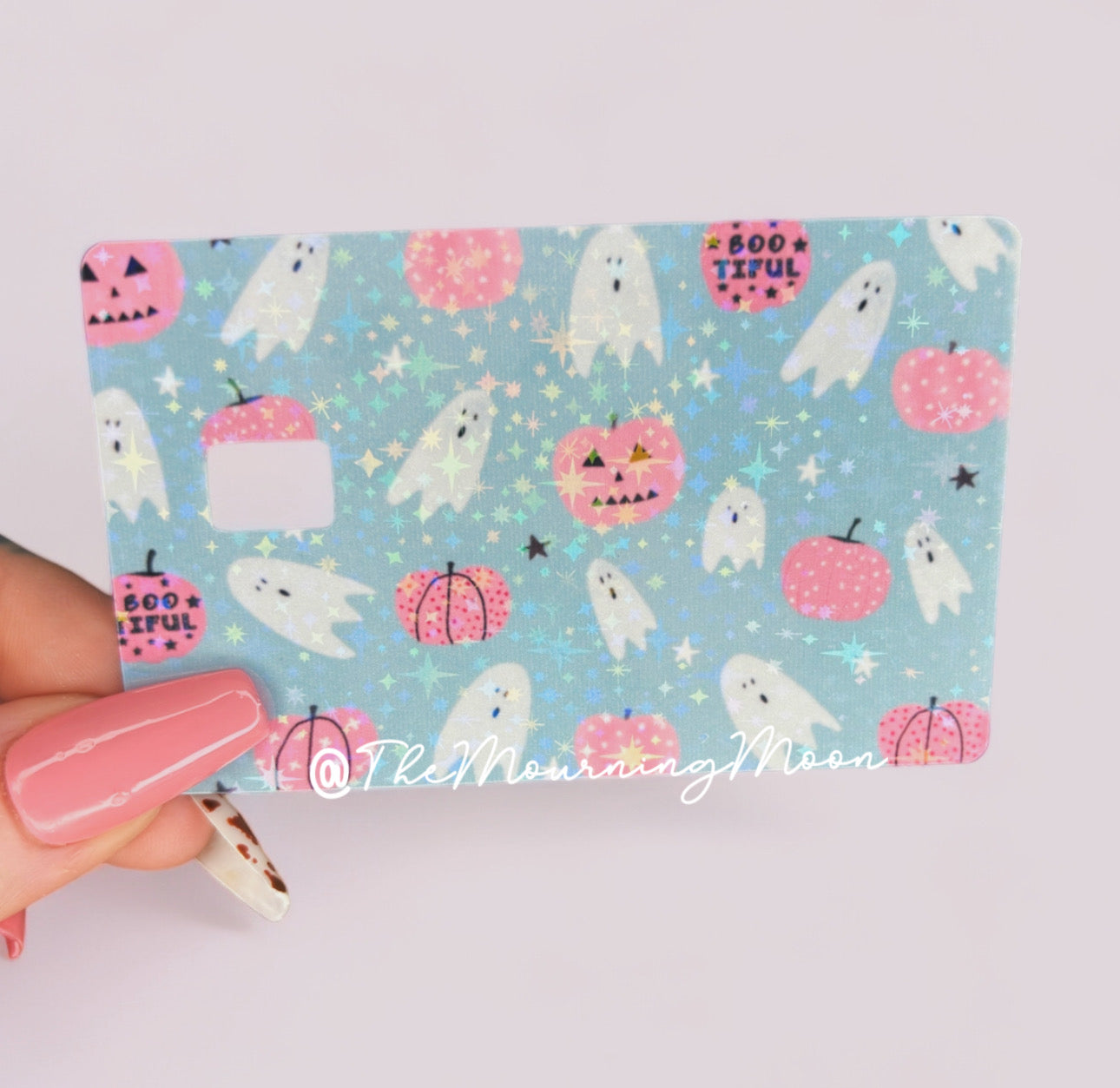 Pastel halloween credit card skin