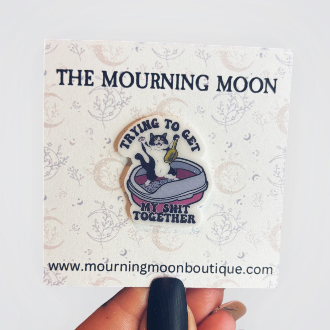 Trying to get my shit together pin