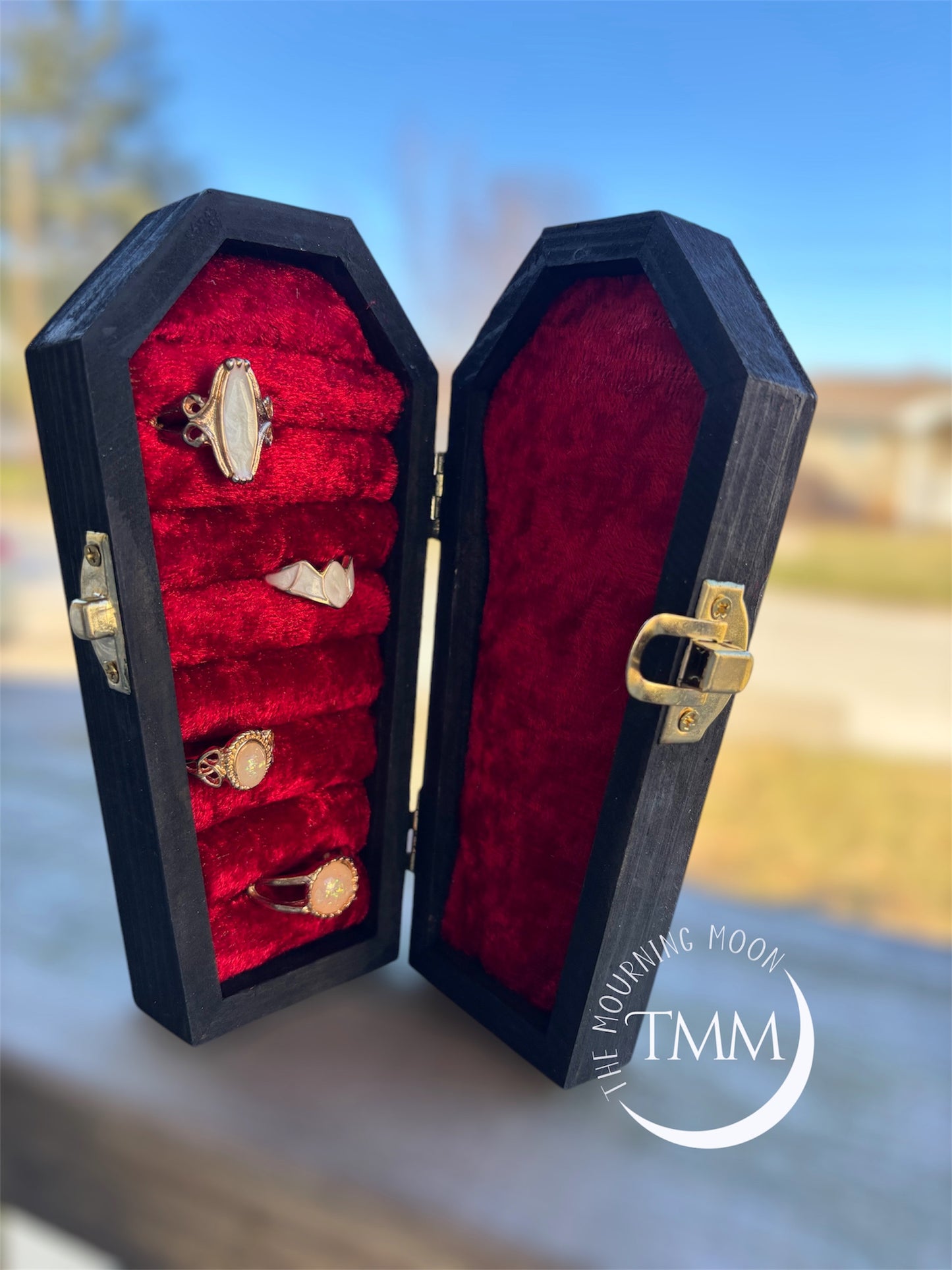 Til we are ghosts coffin shaped jewelry box