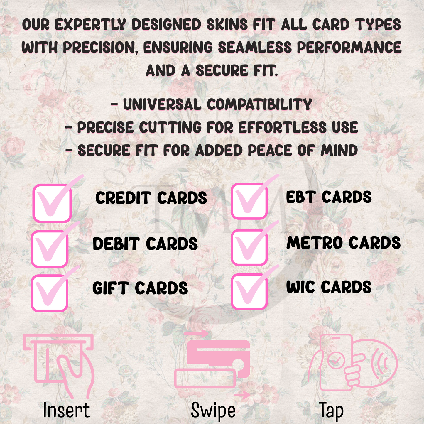 Pink bats credit card skin