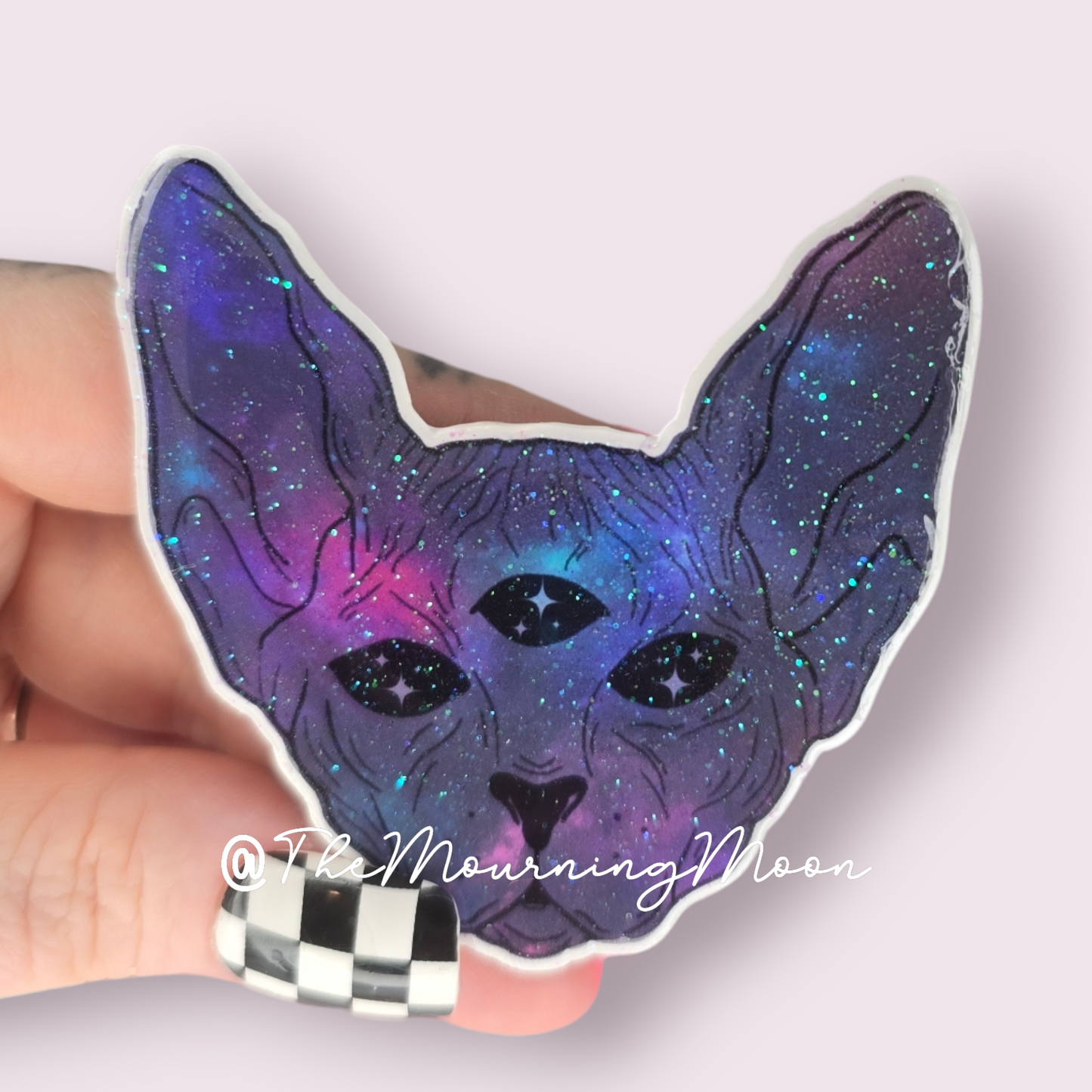 Galaxy sphinx cat phone grip