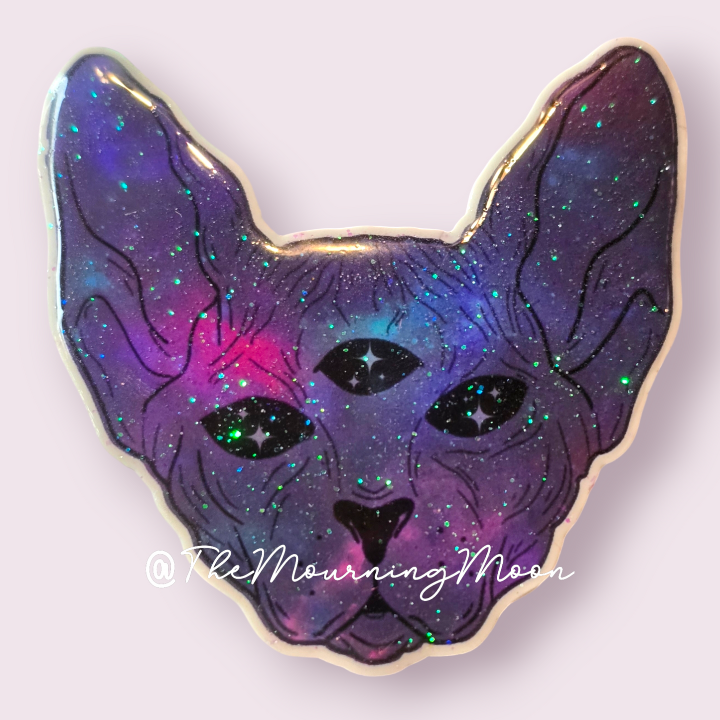 Galaxy sphinx cat phone grip