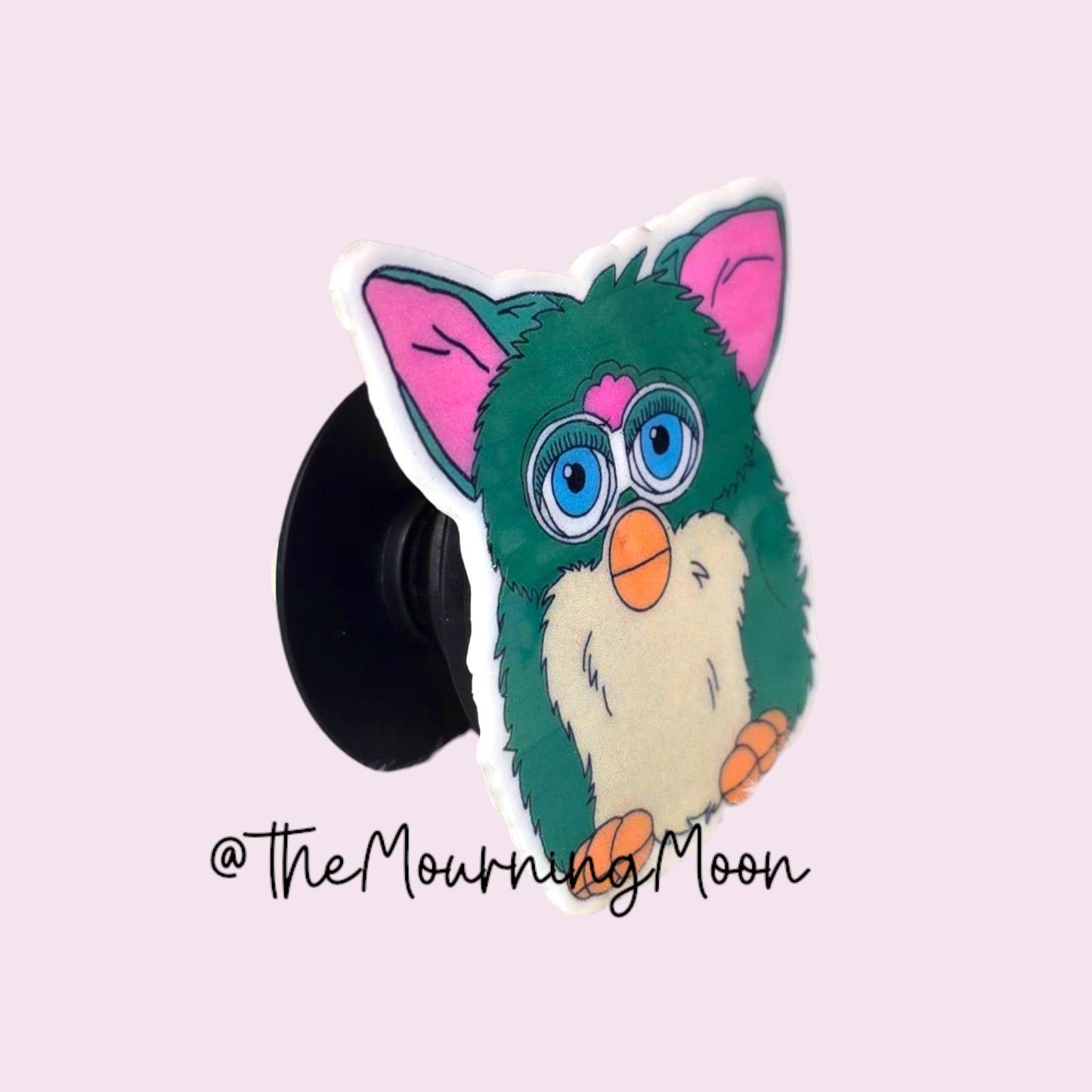 Furby shaped phone grip