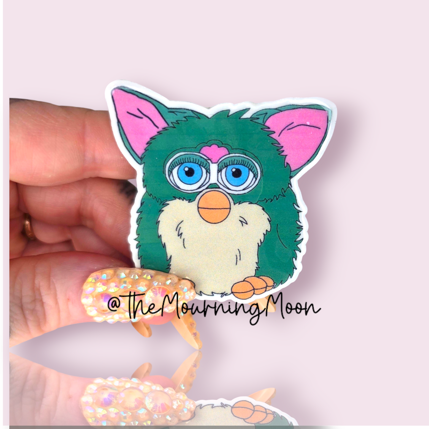 Furby shaped phone grip
