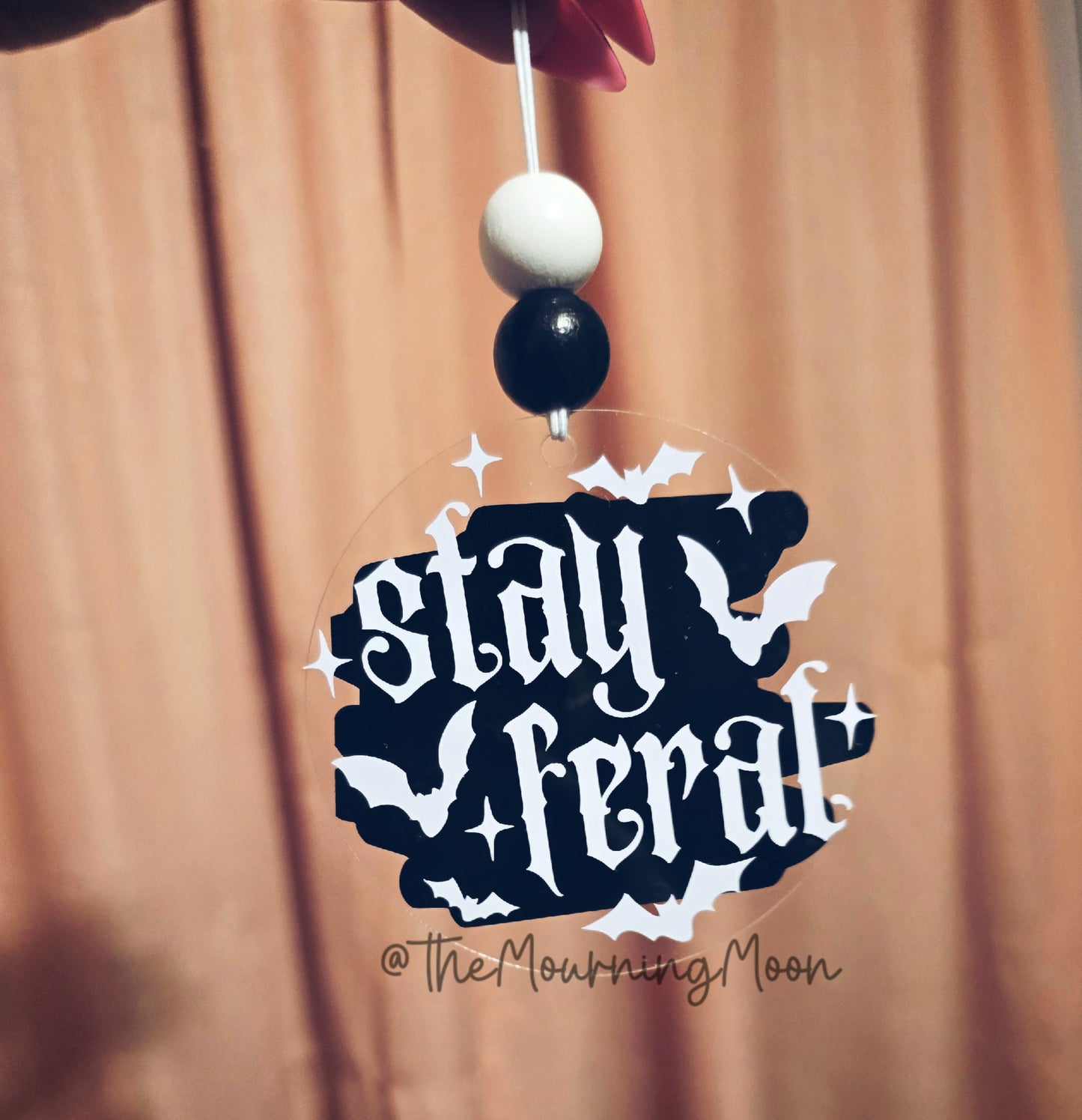 Stay feral car charm