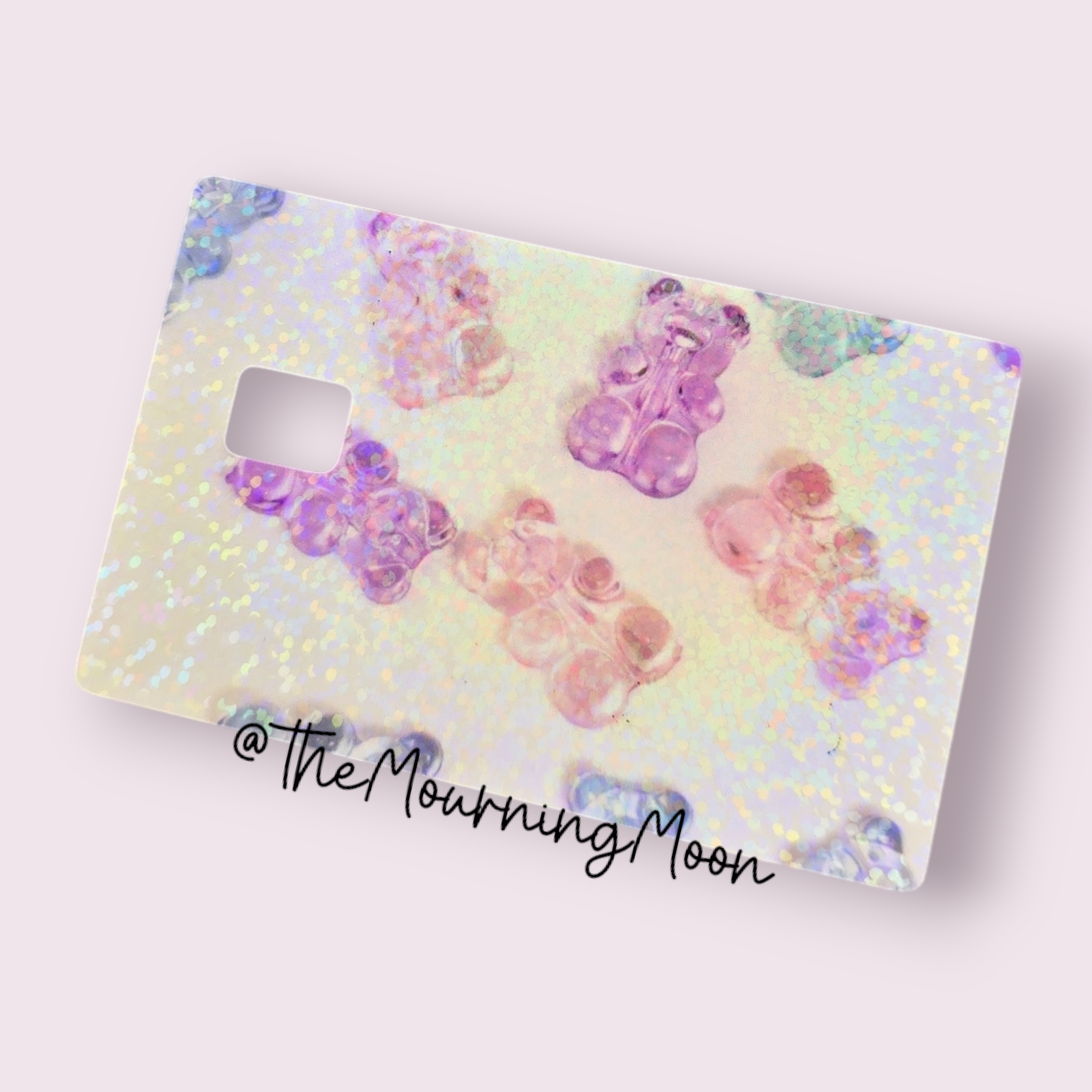 Pastel gummy bear credit card skin