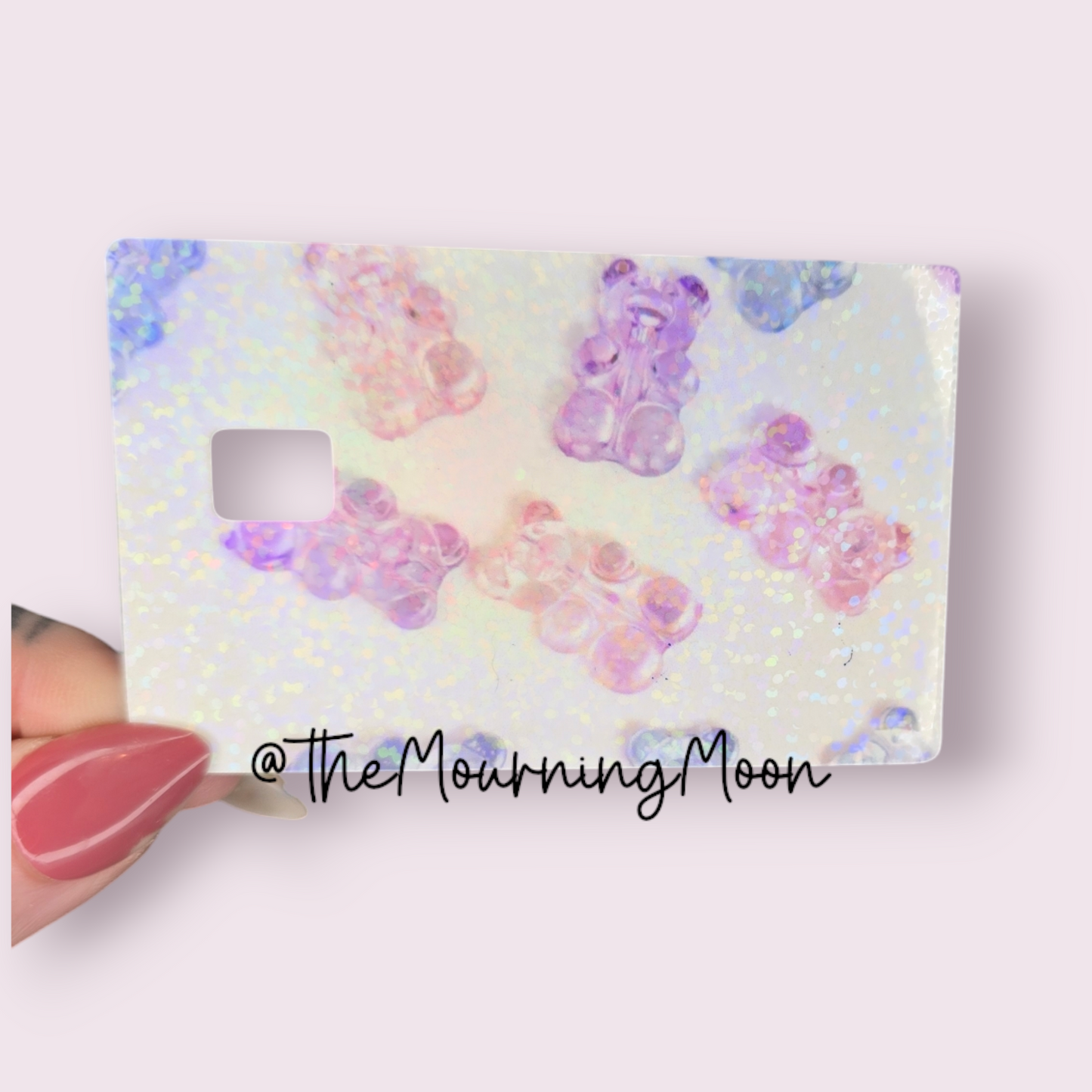 Pastel gummy bear credit card skin
