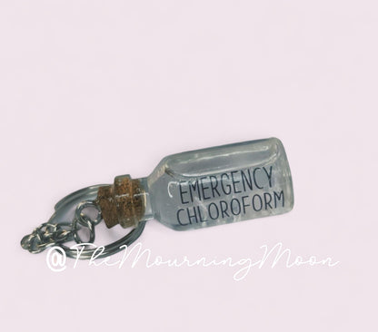 Emergency chloroform keychain