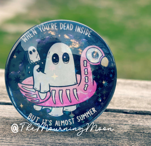 Summer ghost glass dome phone grip