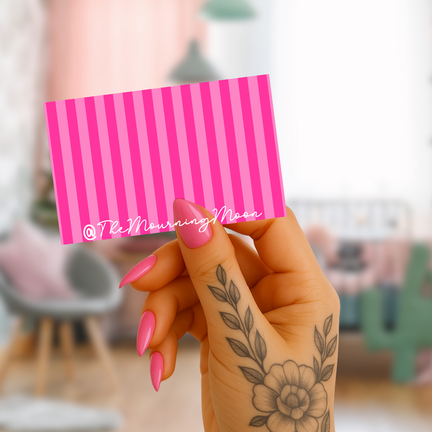 Pink Stripe credit card skin
