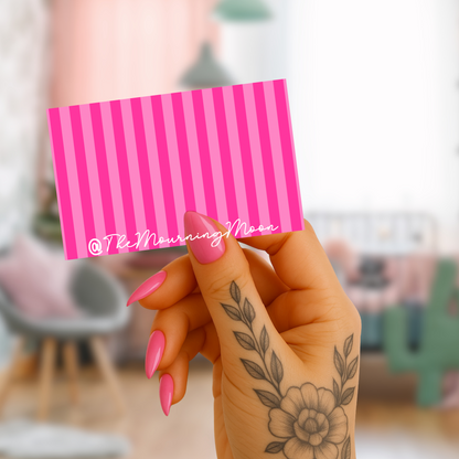 Pink Stripe credit card skin