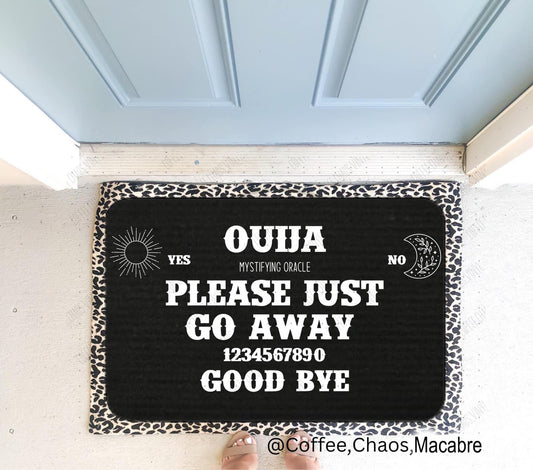 Ouija go away door mat