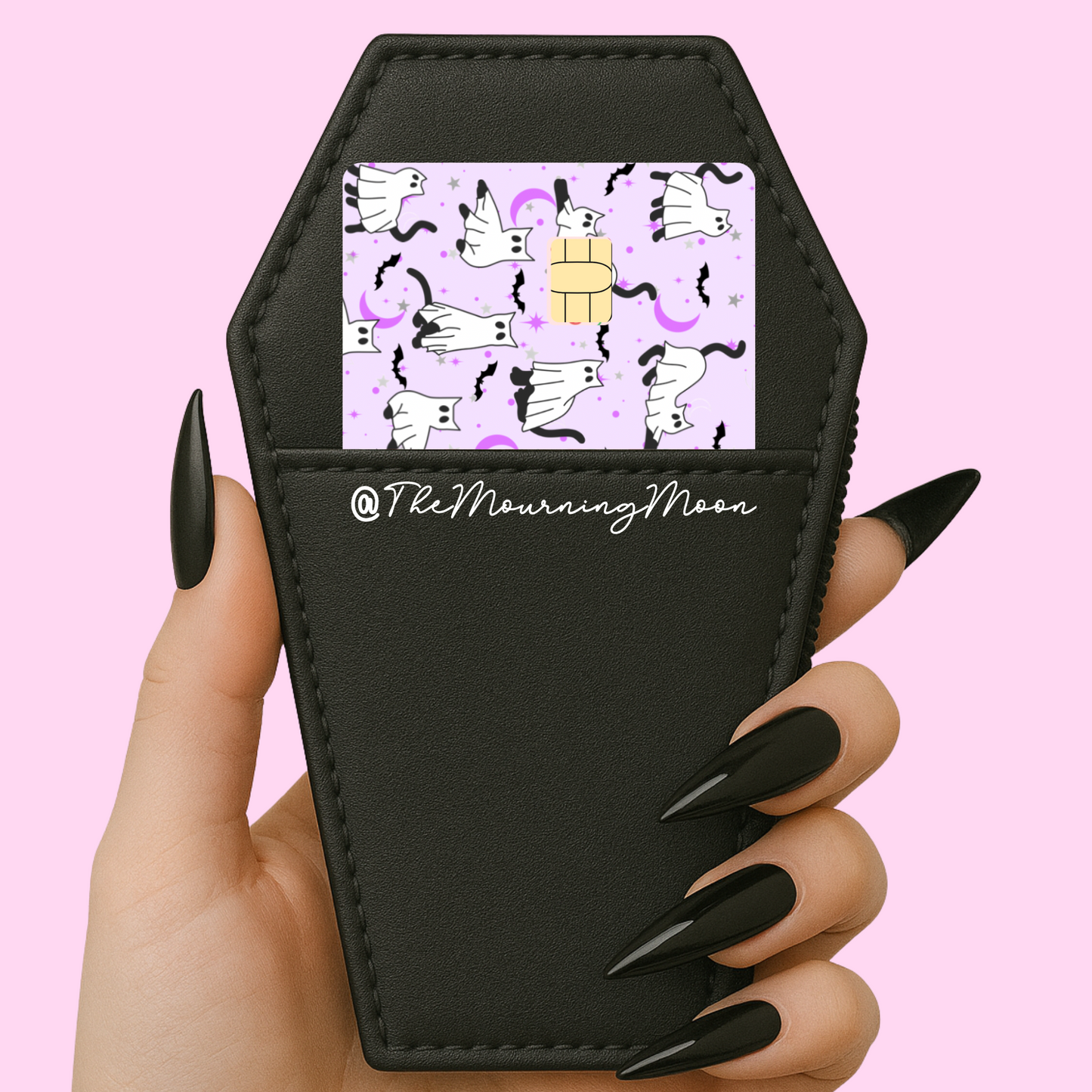 Ghost cats credit card skin