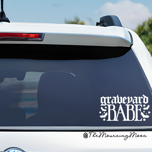 Graveyard babe car decal