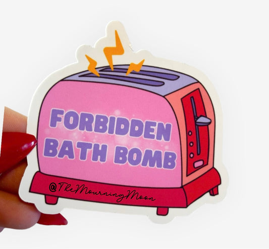 Forbidden bath bomb sticker