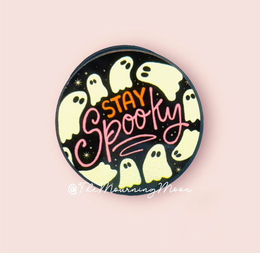 Retro stay spooky phone grip