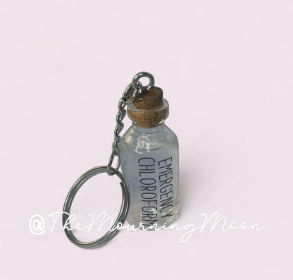 Emergency chloroform keychain