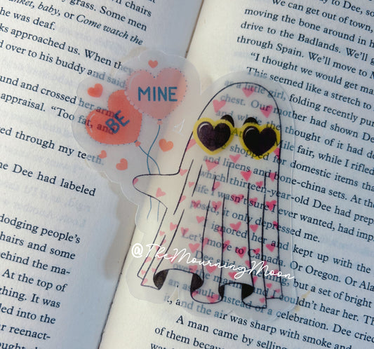 Valentine sunglasses ghost bookmark