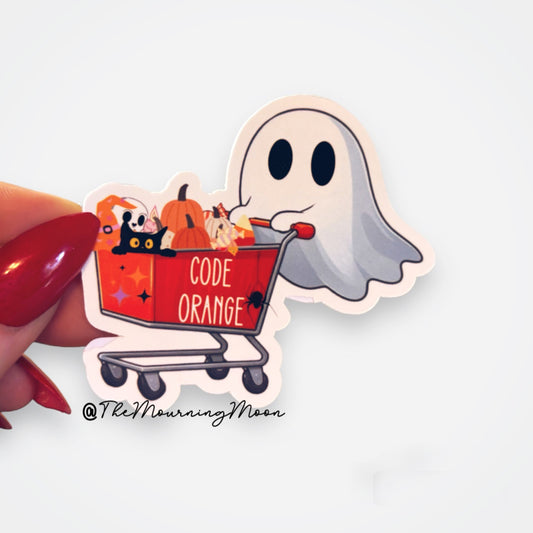 Code orange ghost sticker