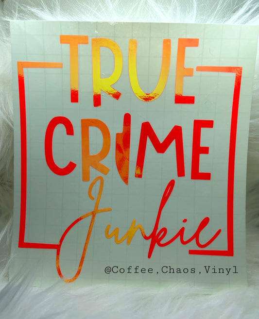 True crime junkie decal