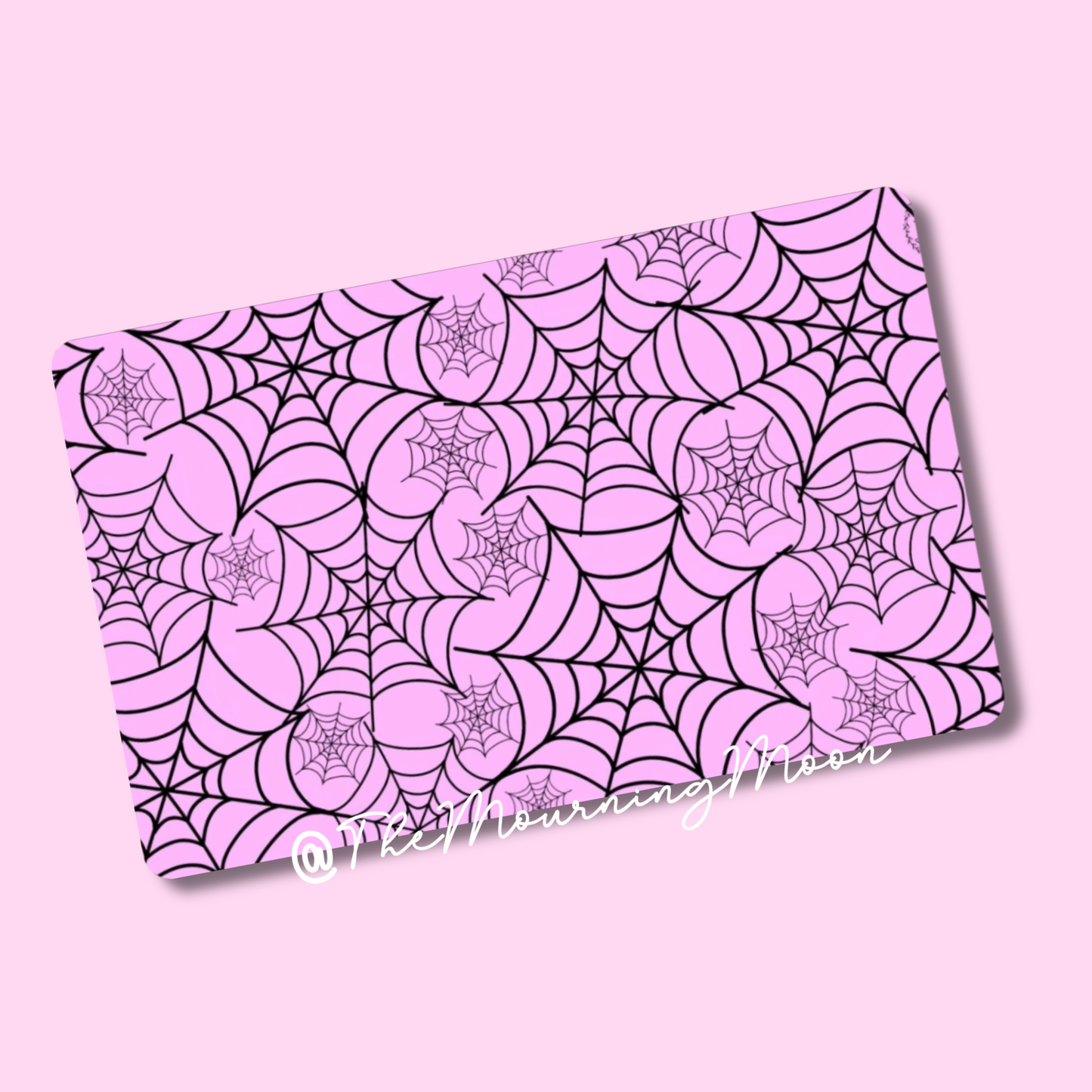 Purple cobweb credit card skin