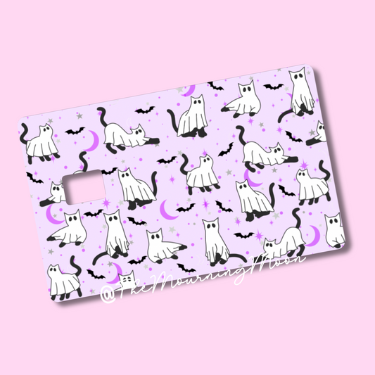 Ghost cats credit card skin