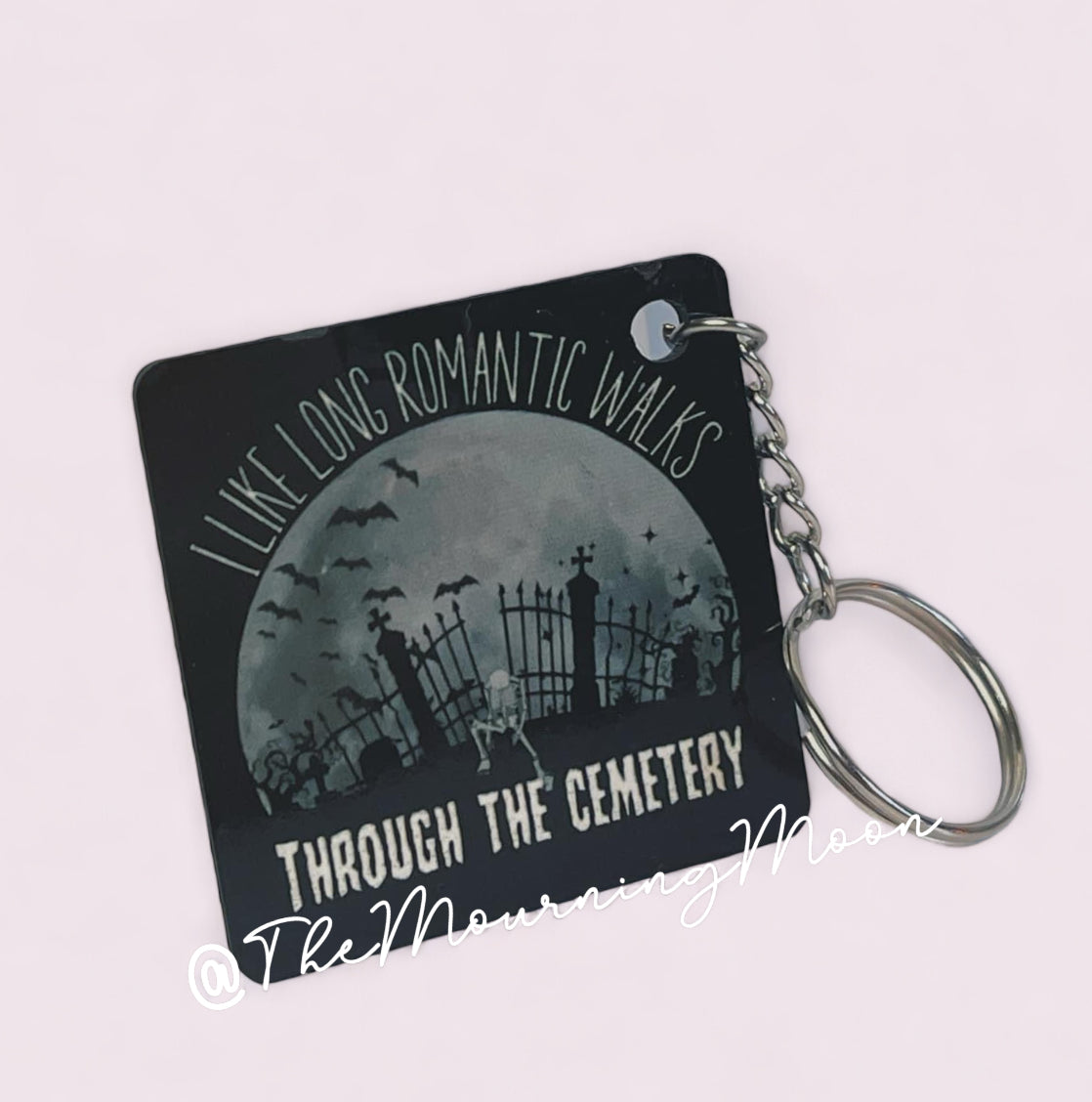 Walks through the cemetery keychain