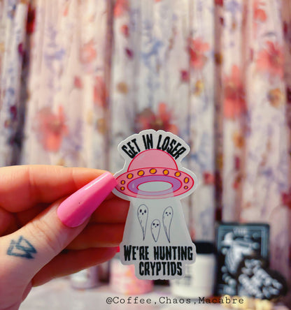 Hunting cryptids sticker