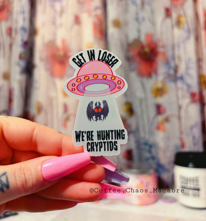 Hunting cryptids sticker