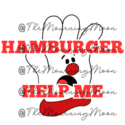 Hamburger help me digital png download