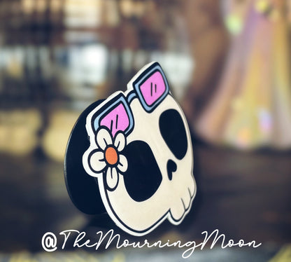 Cute skull phone grip