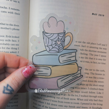 Spooky cute book stack bookmark