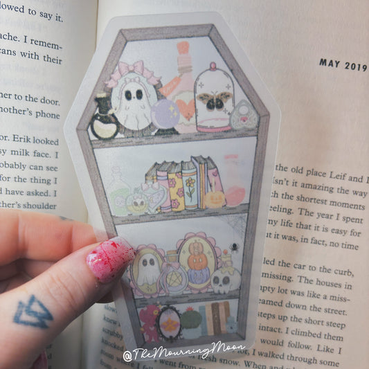 Coffin bookshelf bookmark