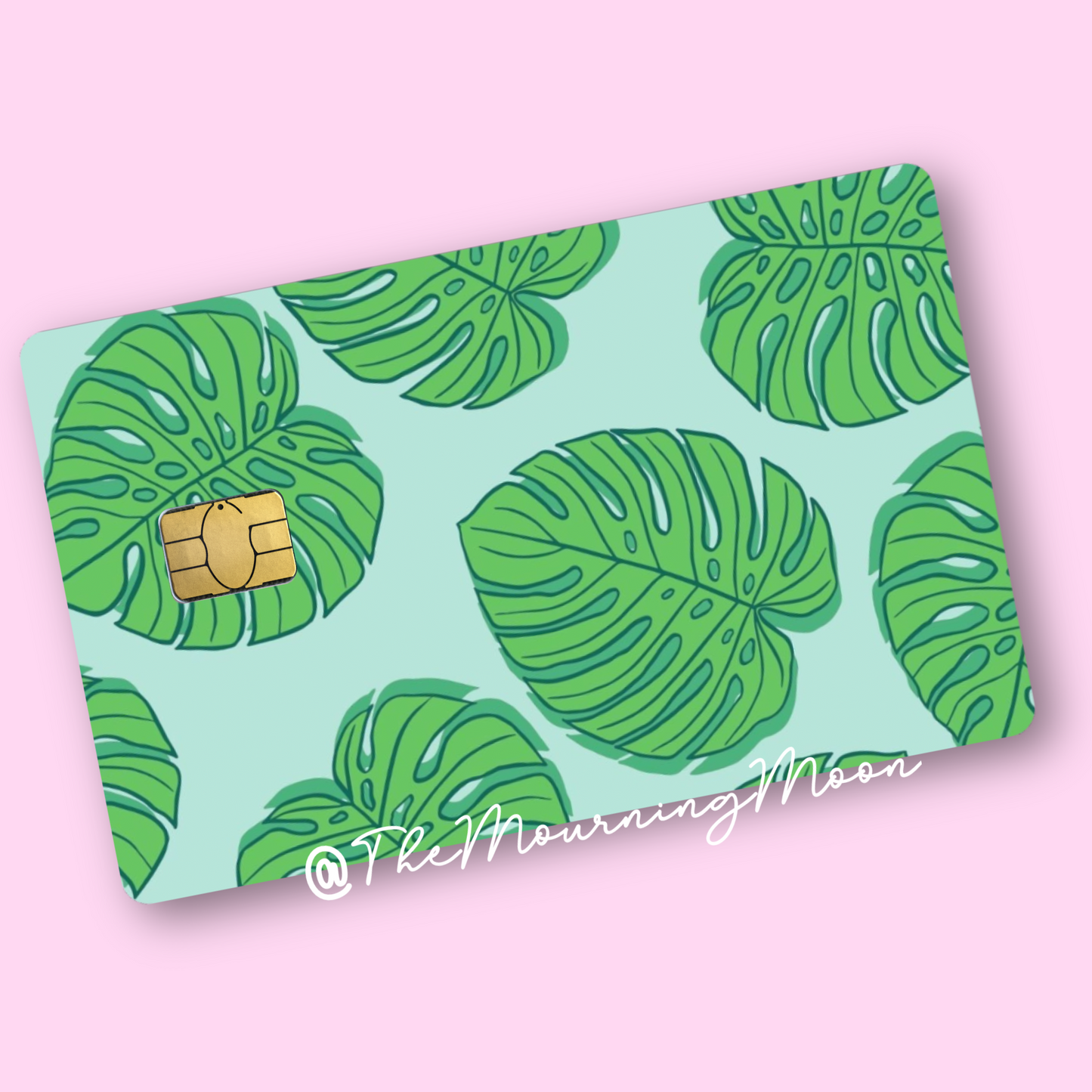 monstera leaf credit card skin