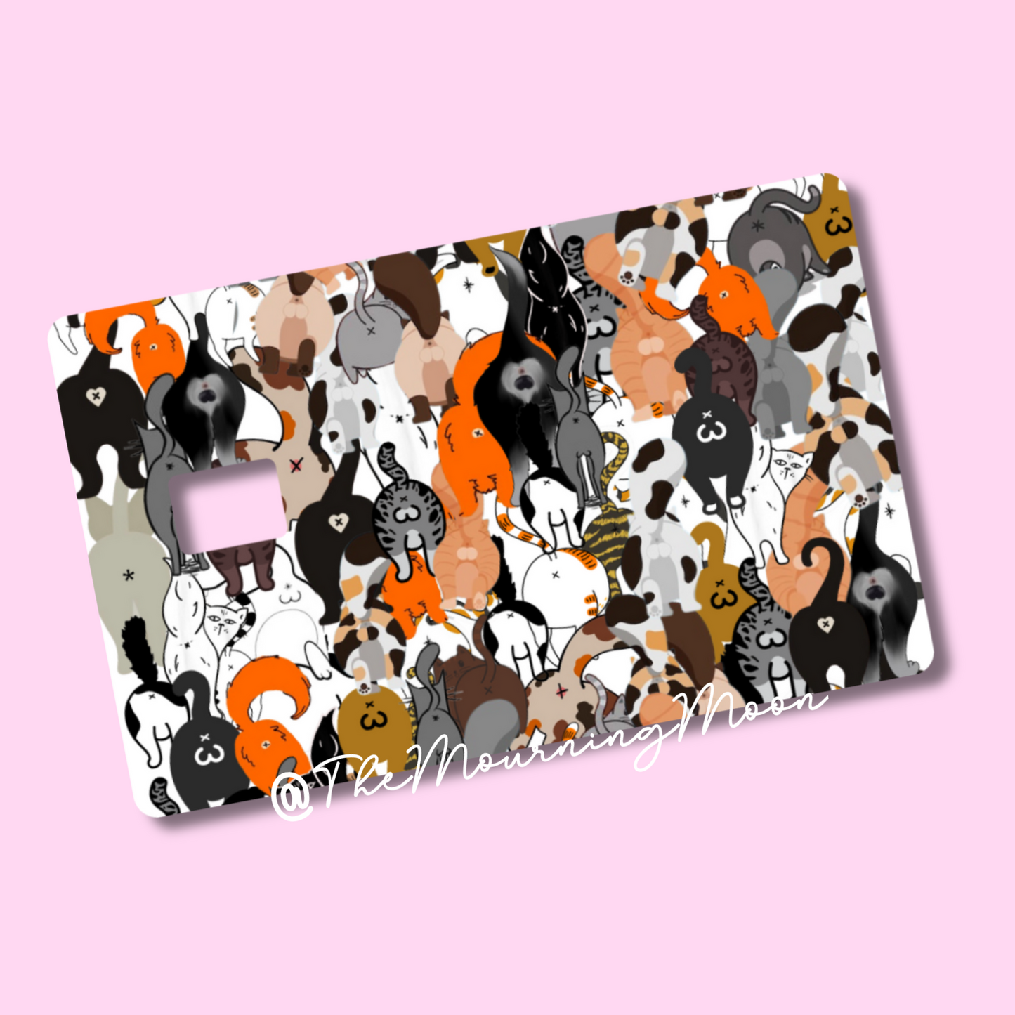 Cat butts credit card skin